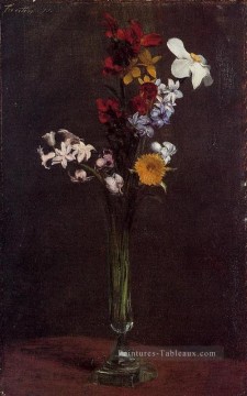 Narcisses Jacinthes et capucines peintre de fleurs Henri Fantin Latour Peinture à l'huile